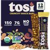 Tosi Nut Bars, Peanut Dark Chocolate, Healthy Snacks for Adults & Kids, Plant Based Crunchy Bars (7G Protein), Organic Keto Snacks, Vegan, Gluten & Soy Free, Low Sugar, Omega 3s, 1oz, 12-Pack view 1