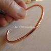 Art Of Creation Pure Copper Bracelet handmade Cuff for Men and Women Plain Solid Bangle Adjustable From Indi For Unisex view 3