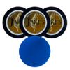 Jake's Mint Chew Licorice 3 Cans with DC Crafts Nation Skin Can Cover - Blue view 1
