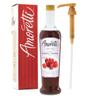 Amoretti - Sugar Free Raspberry Syrup, 94 Servings Per Bottle (750 ml), with Pump for Flavoring Coffees, Cocktails, and other Beverages, Gluten Free, GMO/GEO Free, Preservative Free view 1