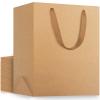 EUSOAR Large Kraft Bags with Handles, 25 Pack 9.8x5.1x12.6" Paper Gift Bags Bulk, Shopping and Merchandise Bag for Party Favors, Wedding, Boutique, Grocery, Retail, Business, Birthday view 1