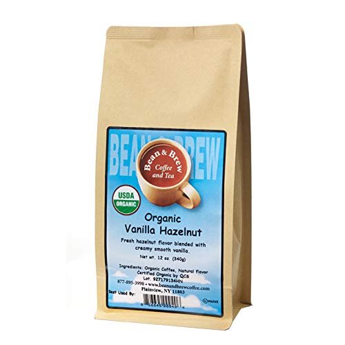 Bean & Brew Coffee & Tea Organic Vanilla Hazelnut, 12 Oz