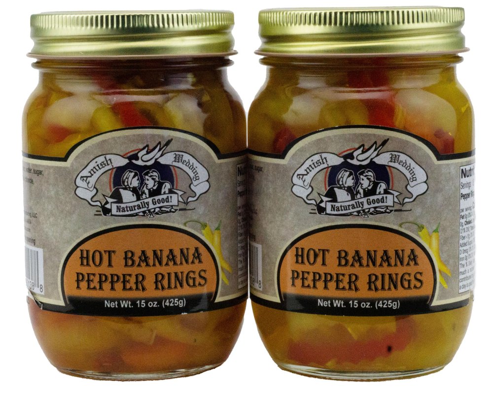 Amish Wedding Hot Banana Peppers (2 Jars)