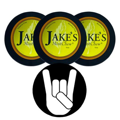 Jake's Mint Chew Kola 3 Cans with DC Crafts Nation Skin Can Cover - Metal