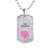 Divoti Pure Titanium Medical Alert Necklace for Women, Custom Engraved Supreme Dog Tag Medical ID Necklace-28' Ball/Pink view 1