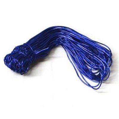 10 Inch Royal Blue Metallic Stretch Loop with Bow (1/16in. Cord) (100)