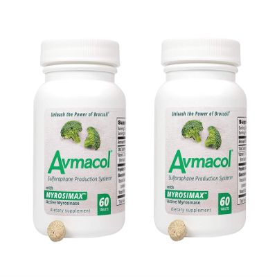AVMACOL (120) 2 Bottle Value Sulforaphane Supplement with Myrosinase