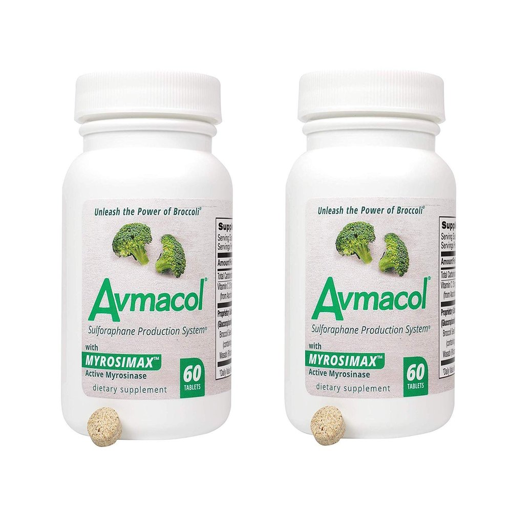 AVMACOL (120) 2 Bottle Value Sulforaphane Supplement with Myrosinase