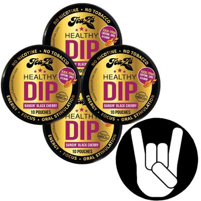 TeaZa Herbal Pouch Bangin Black Cherry 4 Cans with DC Crafts Nation Skin Can Cover - Metal