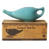 ANCIENT IMPEX Ceramic Neti Pot 250 Ml (Turquoise) with 5 Sachets Neti Salt | Natural Remedy for Nasal Hygiene, Congestion & Sinus Flush | Eco-Friendly Ayurvedic Nasal Rinse Pot view 2