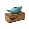 ANCIENT IMPEX Ceramic Neti Pot 250 Ml (Turquoise) with 5 Sachets Neti Salt | Natural Remedy for Nasal Hygiene, Congestion & Sinus Flush | Eco-Friendly Ayurvedic Nasal Rinse Pot view 3