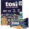 Tosi Meal Nut Bars, Cashew Blueberry, Healthy Snacks for Adults & Kids, Crunchy Plant Based Protein Bar (14G), Keto Snacks, Vegan, Gluten & Soy Free, Low Sugar, Omega 3s, 2.4oz, 12-Pack view 1