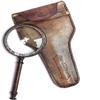 Vintage Antique Henry London Leather Case Brass Marine Handheld Magnifying Glass Astrologers Nautical Instrument - Xmas Gallery Gifts (Brown) view 1