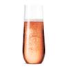 Munfix 36 Pack Stemless Plastic Champagne Flutes Disposable 9 Oz Clear Plastic Toasting Glasses Shatterproof Recyclable and BPA-Free view 2