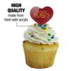 Fantastic Beasts and Where to Find Them Logo Heart Love Cupcake Picks Toppers Decoration Set of 6 view 3