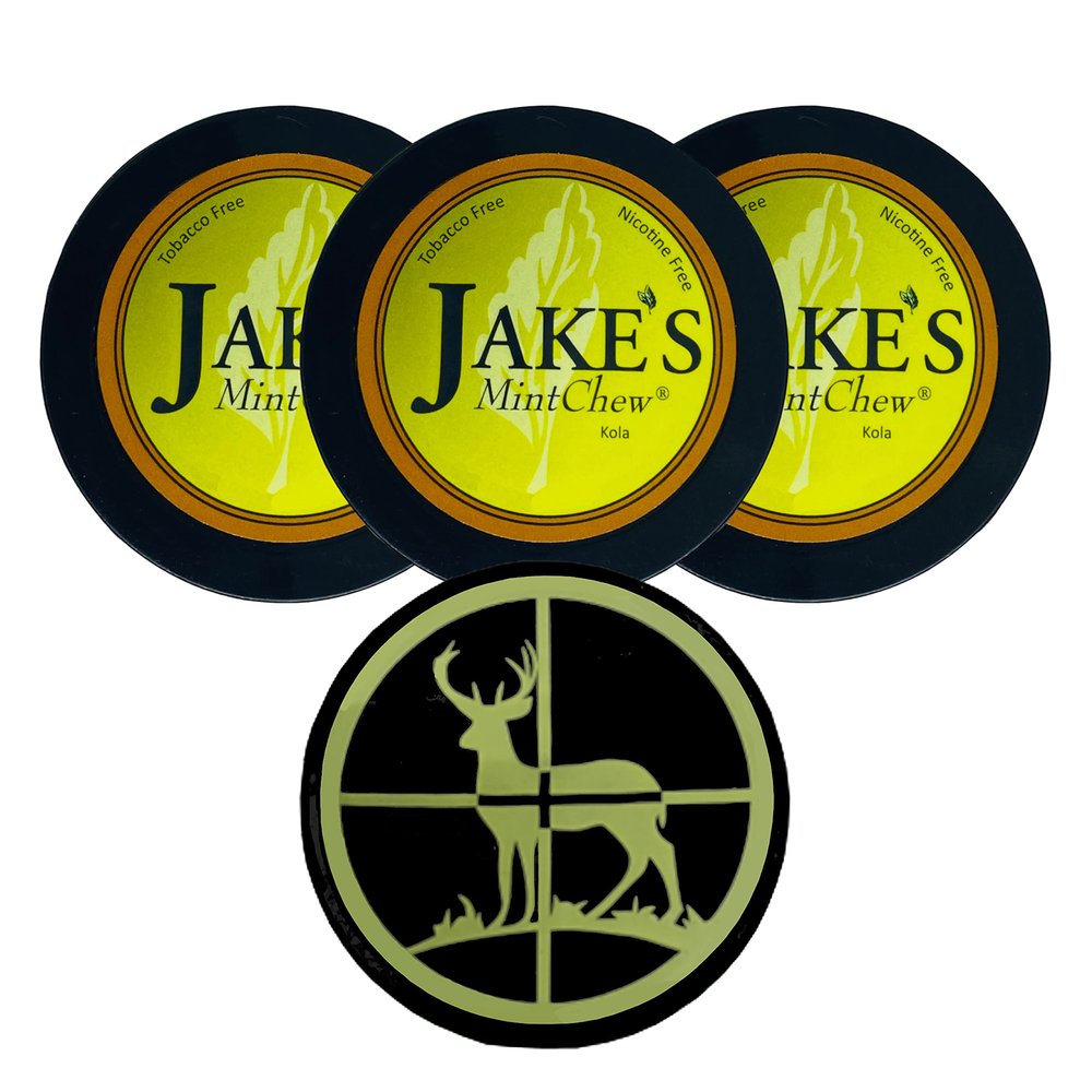 Jake's Mint Chew Kola 3 Cans with DC Crafts Nation Skin Can Cover - Deer