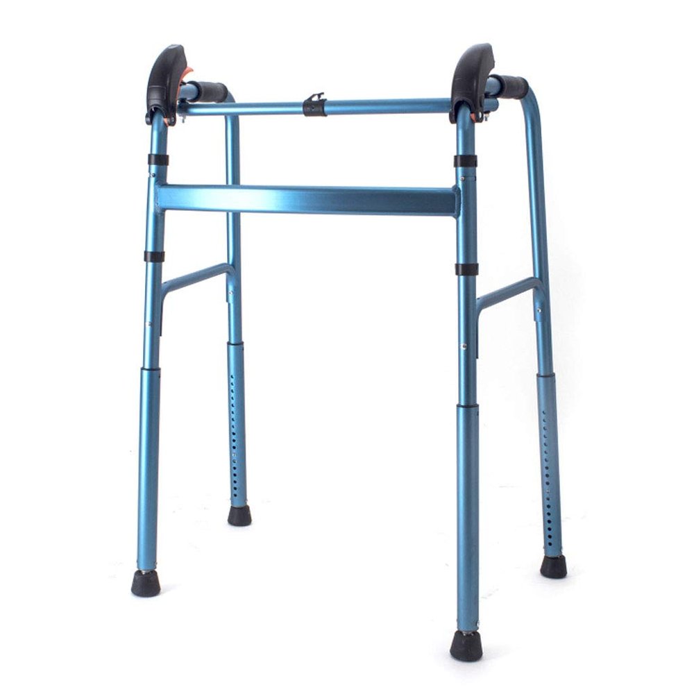 LIYIN- Walker Lightweight Aluminium Folding Walking Frame Height Adiustable for The Elderly and Disabled