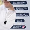 Divoti Custom Medical Alert ID Necklace for Men, Stylish Durable Rustproof Construction | Laser Engraved Chic Black & Silver Tag Pendant Jewelry  28' Ball Chain/Black view 3