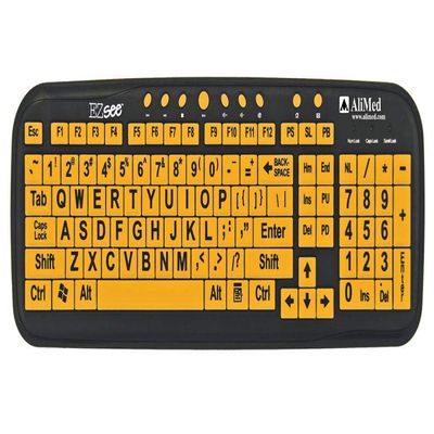 AliMed EZ See Keyboard, Yellow/Black