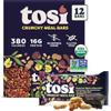 Tosi Meal Nut Bars, Peanut Dark Chocolate, Healthy Snacks for Adults & Kids, Crunchy Plant Based Protein Bar (16G), Keto Snacks, Vegan, Gluten & Soy Free, Low Sugar, Omega 3s, 2.4oz, 12-Pack view 1