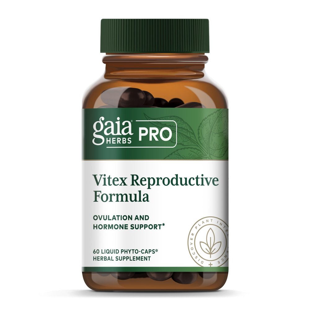 Gaia Herbs Pro Vitex Reproductive Formula - Aids Healthy Ovulation & Reproductive Function* - Supplement with Chaste Tree Berry, Dandelion Root & Ginger Root - 60 Liquid Phyto-Caps (30 Servings)