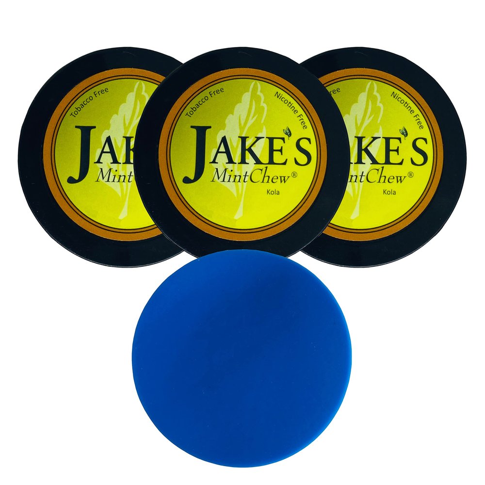 Jake's Mint Chew Kola 3 Cans with DC Crafts Nation Skin Can Cover - Blue