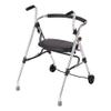 LIYIN- Walker Lightweight Foldable Rollator Seat and Backrest, Elderly Aluminum Pedestrian Car Portable Trolley Travel Shopping Cart view 1