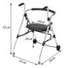 LIYIN- Walker Lightweight Foldable Rollator Seat and Backrest, Elderly Aluminum Pedestrian Car Portable Trolley Travel Shopping Cart view 2