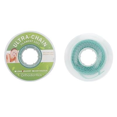 ANNWAH AnhuaDental Colorful Orthodontic Braces Rubber Chains,Dental Rubber Chains for Braces Power Chains for Orthodontic Treatment