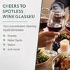 IMPRESA Concentrated Liquid Wine Glass Cleaner - 8 Fl Oz, Unscented Streak-Free Water Spot Removal & Cloudy Glassware Cleaner - Unscented Odor-Free Cleaning & Wine Glass Soap view 2