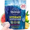 TruWild Natural Hydration Powder with Zero Sugar, Vegan Electrolytes + Amino Acids, Recovery Drink for Everyday Use, Post Workout Muscle Support Supplement with Magnesium (Watermelon Lemonade) view 1
