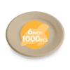 100% Compostable Disposable Paper Plates Bulk [6" 1000 Pack], Bamboo Plates, Eco Friendly, Biodegradable, Sturdy Small Dessert Party Plates, Heavy-Duty, Unbleached by Earth's Natural Alternative view 1
