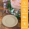 100% Compostable Disposable Paper Plates Bulk [6" 1000 Pack], Bamboo Plates, Eco Friendly, Biodegradable, Sturdy Small Dessert Party Plates, Heavy-Duty, Unbleached by Earth's Natural Alternative view 4