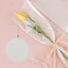 AUEAR, 100 Pack Single Rose Packaging Bags White Flower Wrapping Bouquet Wrappers view 3