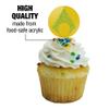 Aquaman Aquaman Icons Logo Cupcake Picks Toppers Decoration Set of 6 view 3