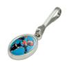Superman Character Antiqued Oval Charm Clothes Purse Suitcase Backpack Zipper Pull Aid view 2