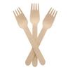 Krum 16 cm Disposable Wooden Fork (Pack of 100) Disposal Spoon for Events view 1