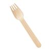 Krum 16 cm Disposable Wooden Fork (Pack of 100) Disposal Spoon for Events view 2