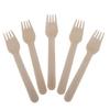 Krum 16 cm Disposable Wooden Fork (Pack of 100) Disposal Spoon for Events view 3