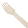 Krum 16 cm Disposable Wooden Fork (Pack of 100) Disposal Spoon for Events view 4