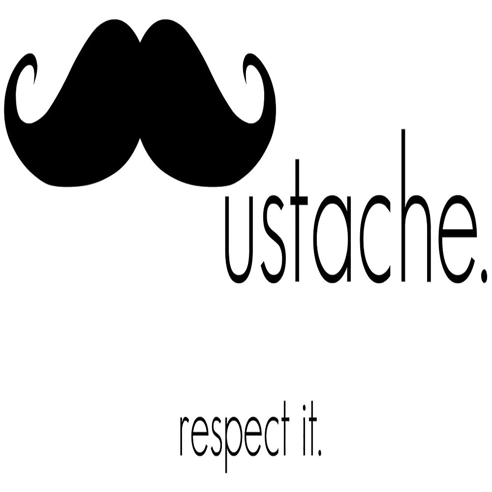 1/2 Sheet - Respect The Mustache Birthday - D343 - 2D Edible Cake/Cupcake Party Topper
