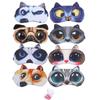 Booluee 8 Pcs Cute Cartoon Animal Sleep Eye Mask Cat Dog Sleep Mask Soft Comfortable Blindfold Eye Cover Eyeshade with Earplugs for Kids Men Women Plane Travel Nap Night Sleeping (4 Dog+4 Cat) view 1