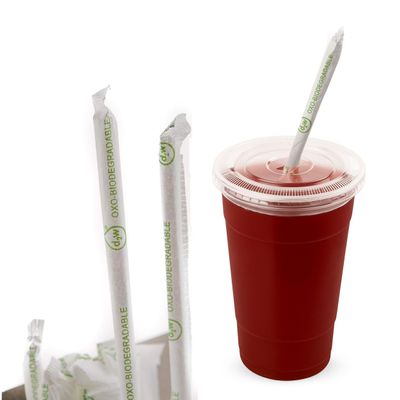 [1500 Pack] Clear Biodegradable Plant Based Wrapped Straws - BPA Free - Eco Friendly Straws - biodegradable - 100% Compostable - Drinking Straws Great for Parties, Office, Restaurants (5 Box)