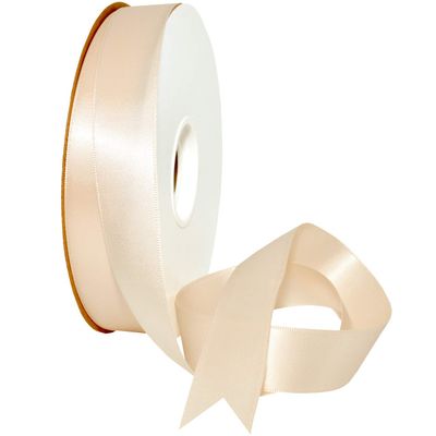 Morex Ribbon Double Face Satin Ribbon 7/8" X 50 YD Nude Ribbon for Gift Wrapping, Birthday Gift Cards, Satin Dress for Women, Silk Ribbons for Crafts, Wedding Gifts for Couple