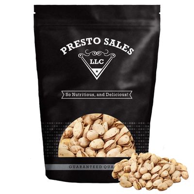 Presto Sales In Shell Pistachios Onion n' Garlic 16 oz. | Premium UMAMI taste, Allium family, Shallot relish, Flavored Pistachio Nuts | Healthy, Natural, Vegan, Non-GMO | Resealable 1 lb. Pouch Bag