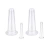 AKOAK 4 Pcs/Set (2 Large &2 Small) Natural Silicone Massage Cup, Suitable for Body, Face, Neck, Back, Eye Massage, Vacuum Tank, Perfect for Body and Facial Care, Anti-aging Beauty Tool (White) view 1