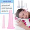 AKOAK 4 Pcs/Set (2 Large &2 Small) Natural Silicone Massage Cup, Suitable for Body, Face, Neck, Back, Eye Massage, Vacuum Tank, Perfect for Body and Facial Care, Anti-aging Beauty Tool (White) view 2