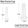 AKOAK 4 Pcs/Set (2 Large &2 Small) Natural Silicone Massage Cup, Suitable for Body, Face, Neck, Back, Eye Massage, Vacuum Tank, Perfect for Body and Facial Care, Anti-aging Beauty Tool (White) view 4