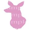 1/2 Sheet - Pink Doe Deer Head Hunting Birthday - D24467 - 2D Edible Cake/Cupcake Party Topper - D24467 view 1