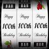 1/2 Sheet - Happy 100th Birthday Casino Slot Machine - D24149 - 2D Edible Cake/Cupcake Party Topper - D24149 view 1